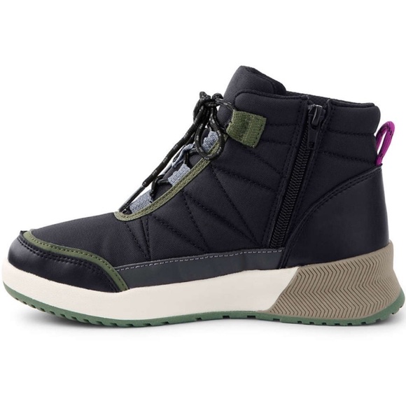 LAND’S END Women's Black Transitional Insulated Snow boot Size 8.5 - Picture 1 of 10